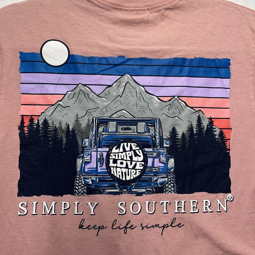 Simply‎ Southern Crewneck Tee Womens Small Jeep Love Nature Mountains Camping